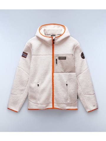 Napapijri Fleecejacke/Fleecepullover "Yupik Fzh 3" in Weiß