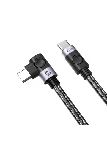 Orico C2C PD100W Laptop-Schnellladekabel (Winkelkabel) schwarz 1 m