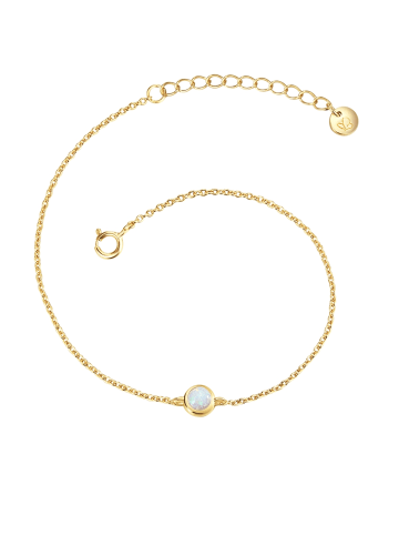 Glanzstücke München Armband aus Sterling Silber mit Opal (synth.) in gelbgold