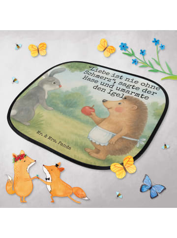 Mr. & Mrs. Panda Sonnenschutz für Auto Hase Igel Design mit Spruch in Weiß
