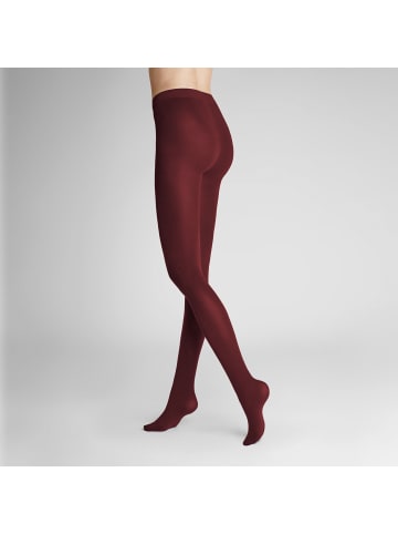Hudson Strickstrumpfhose Relax Fine blickdicht in deep red