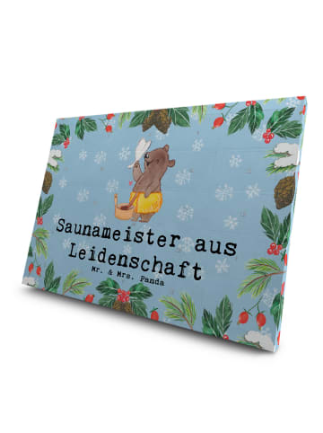 Mr. & Mrs. Panda Tee Adventskalender Saunameister Leidenschaft m... in Eisblau