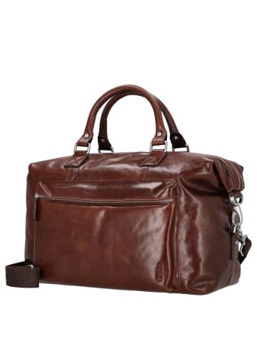 PICARD Buddy Weekender 26 - Reisetasche 44 cm Büffelleder (schwarz) in cognac