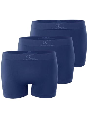 Clark Crown® Boxershorts-Pant 3er Pack Seamless in marineblau