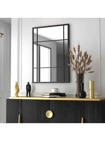 COSTWAY Wandspiegel 100 x 70 cm in Schwarz