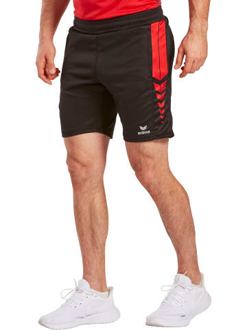 erima Six Wings Shorts in schwarz/rot