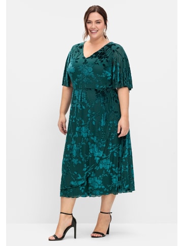 sheego Cocktailkleid in petrol-bedruckt