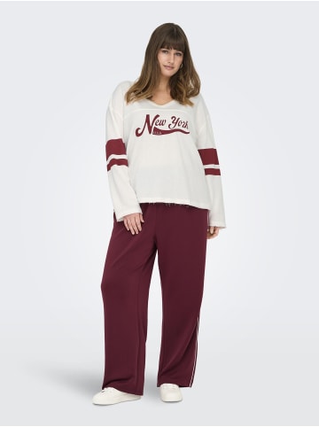 ONLY Carmakoma Hose mit weitem Beinschnitt in Ruby Wine