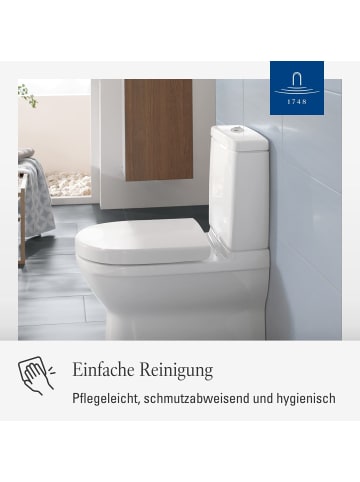 Villeroy & Boch WC-Sitz O.novo 423 x 368 x 51 mm weiß in weiß