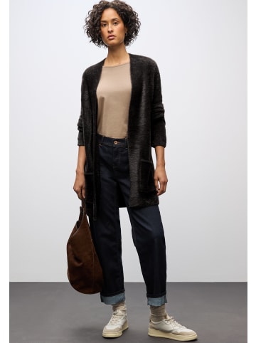 Street One 'Langer Federgarn Cardigan' Braun