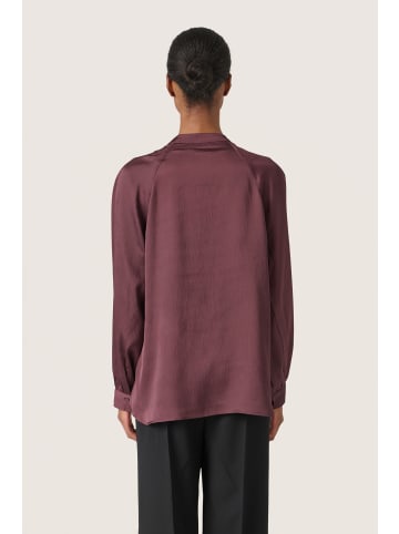 Soaked in Luxury Langarm-Bluse SLIoana Gerade Passform in Fudge