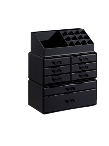 relaxdays Makeup Organizer in Schwarz
