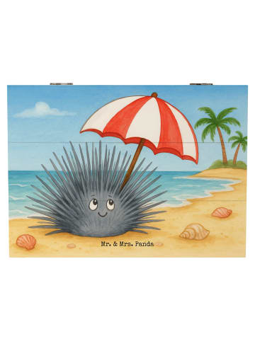 Mr. & Mrs. Panda Holzkiste Seeigel Design ohne Spruch in Weiß