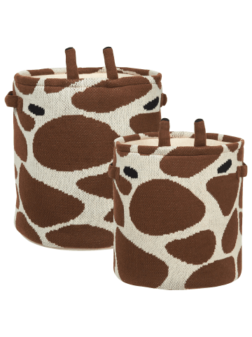 Beliani 2er-Set Korb POMANG in Beige/Braun