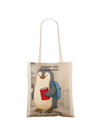 Mr. & Mrs. Panda Jutebeutel Student Leidenschaft Design mit Spruch in Weiß