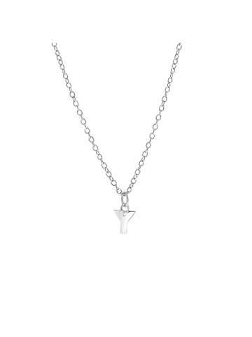 Lucardi 925 Silber Halskette "Buchstabe Y" Buchstabe