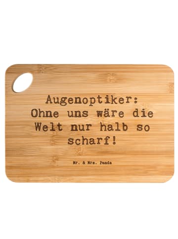 Mr. & Mrs. Panda Holzbrett Spruch Augenoptiker Schärfe mit Spruch in Braun
