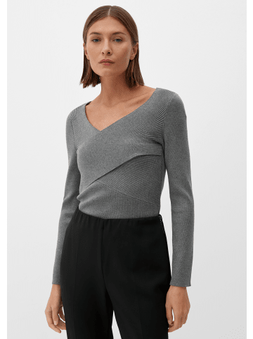 s.Oliver BLACK LABEL Strickpullover langarm in Grau