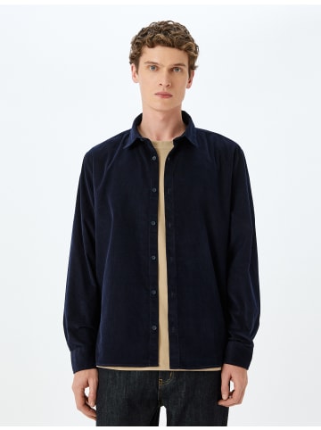 KOTON SHIRTS LS in Marineblau