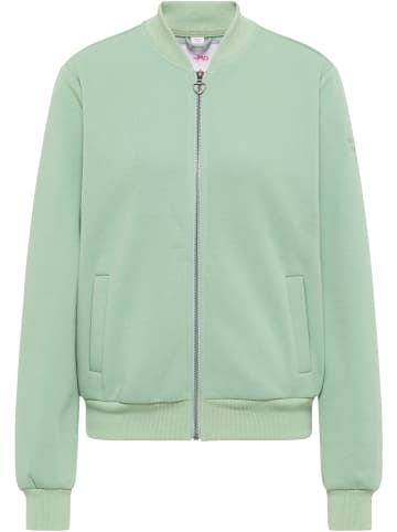 myMo Sweatjacke in Dunkelmint