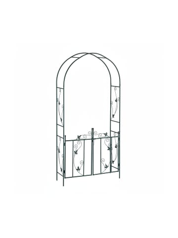 relaxdays Rosenbogen in Grün - (B)113,5 x (H)230 x (T)36,5 cm