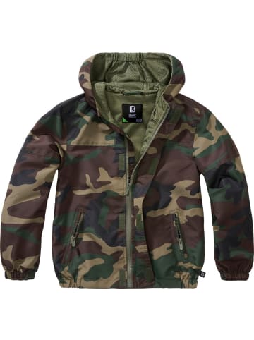Brandit Kinder Funktionsjacke "Kids Summer Frontzip Windbreaker" in Camouflage