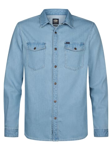 Petrol Industries Regular Jeanshemd Vertex in Blau