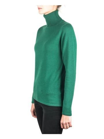 CASH-MERE.CH Rollkragen Pullover in Rainforest Grün