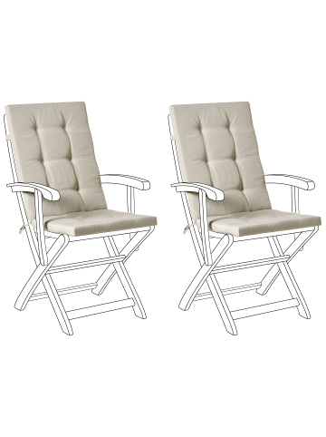 Beliani 2er-Set Auflagen MAUI PREMIUM in Beige
