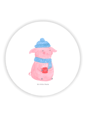 Mr. & Mrs. Panda Kühlschrankmagnet Schweinchen Glühwein ohne Spruch in Weiß