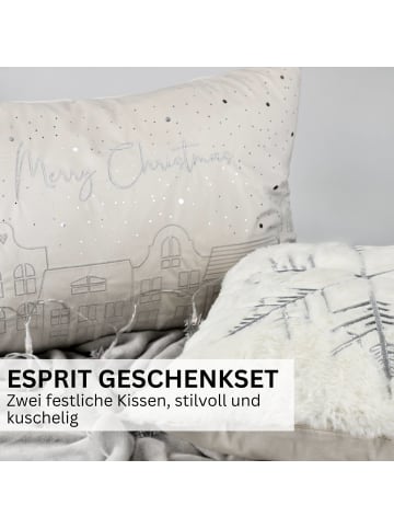 ESPRIT Zierkissenhülle Weihnachten TOWN in Offwhite