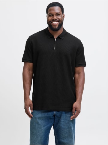 JACK & JONES PLUS Poloshirt in Black