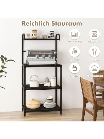 COSTWAY Mikrowellenregal in Schwarz
