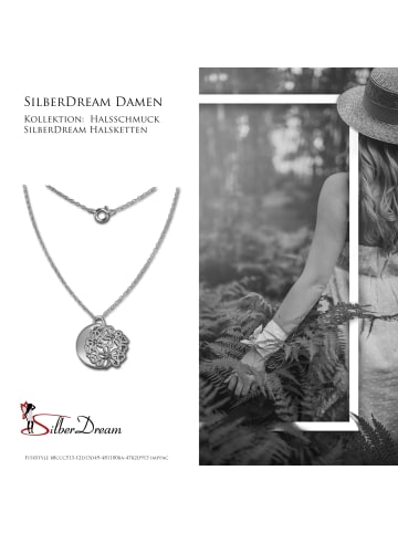 SilberDream 925 Sterling Silber Damen SilberDream Halsketten Doppel Plakette  ca. 45cm