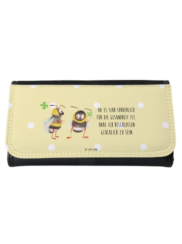 Mr. & Mrs. Panda Damen Portemonnaie Hummeln mit Kleeblatt mit Sp... in Gelb Pastell