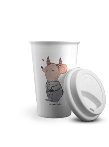 Mr. & Mrs. Panda To Go Becher Stier Astrologie ohne Spruch in Weiß