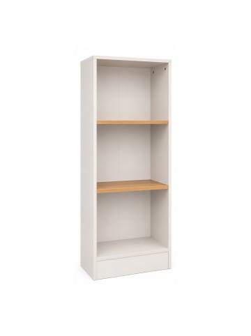 VCM  Bücherregal Dilos 114 x 52 cm für Aktenordner in Weiß / Honig-Eiche