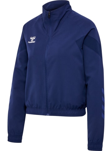 Hummel Trainingsjacke "Hmltravel Woven Jacket Woman" in Blau