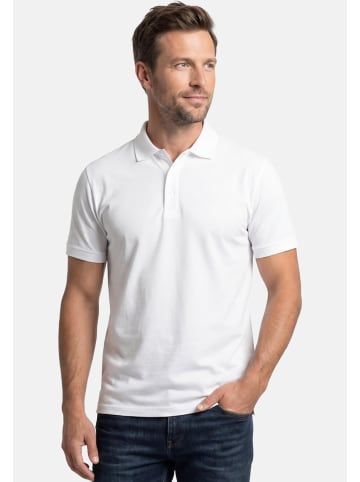 Ragman Poloshirt Basic in Weiß / dunkelblau