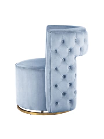 Kayoom Sessel Drehsessel Beverly 125 in hellblau - gold
