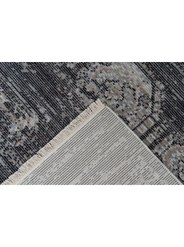 Arte Espina Kurzflor Teppich Baroque 725 in anthrazit - rechteckig