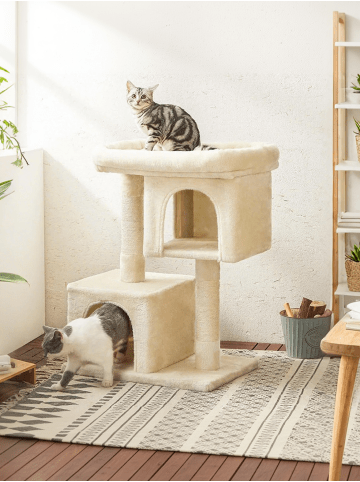 Feandrea Katzenbaum Clawfy in Beige - (B)40 x (H)84 x (T)60 cm