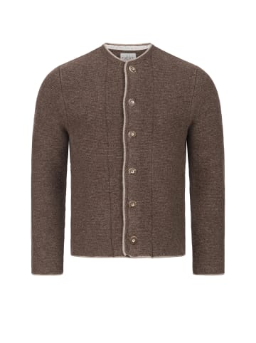 Nübler Trachtenstrickjacke Hannes in Dunkelbraun