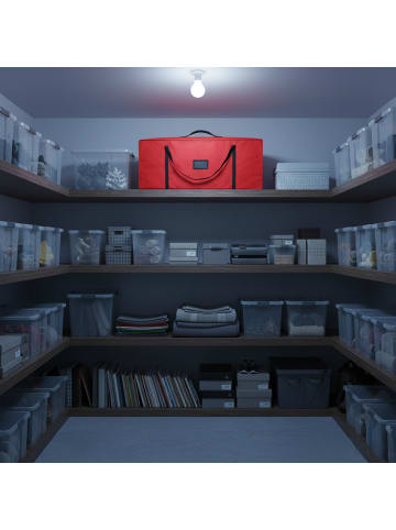 relaxdays Geschenkpapier Aufbewahrung in Rot - (B)82 x (H)34 x (T)13 cm