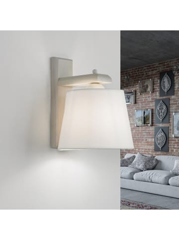 Licht-Erlebnisse Wandlampe (B)20 x (H)24.5 cm in Holz Ecru