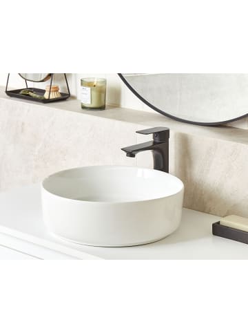 Beliani Waschbecken CALIG in Weiß - (W) 36 x (H) 12 x (L) 36 cm