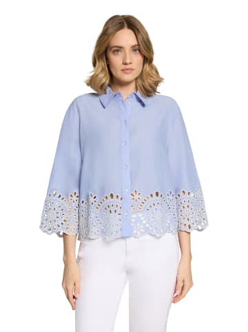 CARTOON Casual-Bluse mit Stickerei in Hellblau