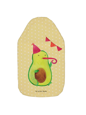 Mr. & Mrs. Panda Wärmflasche Avocado Party Zeit ohne Spruch in Gelb Pastell