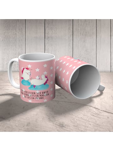 Mr. & Mrs. Panda Kinderpott Einhorn Sekt mit Spruch in Rot Pastell