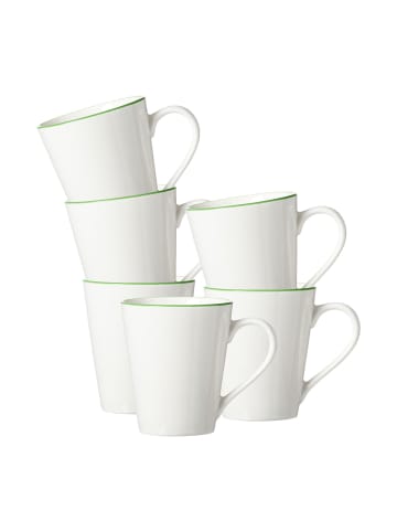 6er Set Henkelbecher Adela in Grün 300 ml